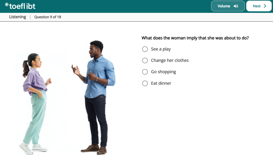 Listen to a Conversation 短对话